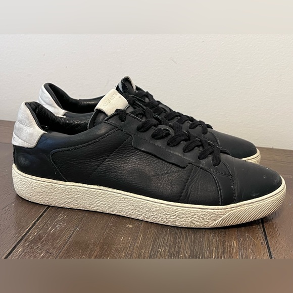 All Saints Shoes - AllSaints Sheer Black Leather Distressed Sneakers Size 38 Women’s US size 8